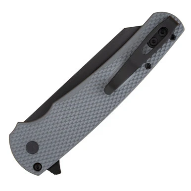 Pro-Tech Malibu Reverse Tanto, Textured Grey Aluminum / DLC CPM-20CV - 5206-GREY 2 Pro-Tech Malibu Reverse Tanto, Textured Grey Aluminum / DLC CPM-20CV - 5206-GREY - Image 2