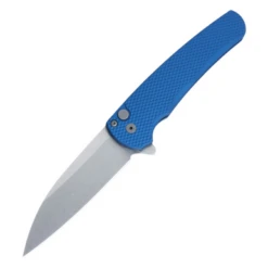 Pro-Tech Malibu Wharncliffe - Textured Blue Aluminum / Stonewash CPM Magnacut - 5305-BLUE