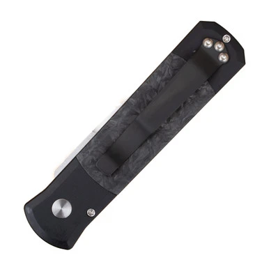 Pro-Tech Godson - Black Aluminum-Dark Matter Inlay / Satin 154CM - 704-DM 2 Pro-Tech Godson - Black Aluminum-Dark Matter Inlay / Satin 154CM - 704-DM - Image 2