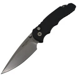Pro-Tech TR-5 LERCH Assist - Black Aluminum / Stonewash CPM-S35VN - TR-5 SA.1