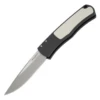Protech / Whiskers Magic Tuxedo, Black Aluminum W/ Ivory Micarta Inlay / Stonewash 154CM - BR-1.51