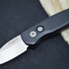 Pro Tech Runt Auto - Black Aluminum Handle / Stonewashed Wharncliffe Blade / CPM-20CV Steel R5101