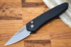 Pro Tech Half Breed Auto - Black Handle / S35VN Stonewash Blade / MOP Push Button 3636