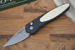 Pro Tech Half Breed Auto - Tuxedo Handle - S35VN Stonewash Blade