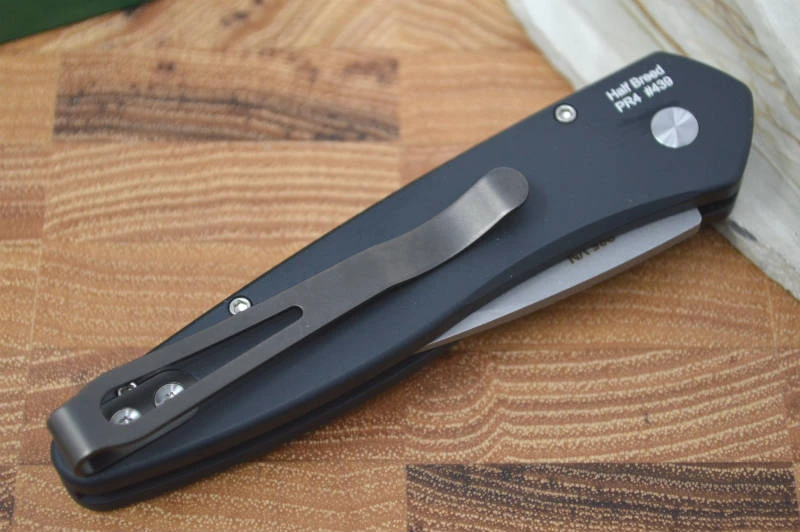 Pro Tech Half Breed Auto - Tuxedo Handle - S35VN Stonewash Blade 4 Pro Tech Half Breed Auto - Tuxedo Handle - S35VN Stonewash Blade - Image 4