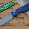Pro Tech Strider SnG - Black/Blue Textured G-10 Handle / Stonewash Blade