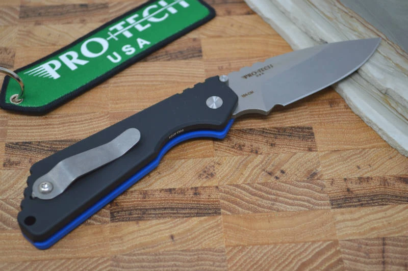 Pro Tech Strider SnG - Black/Blue Textured G-10 Handle / Stonewash Blade 2 Pro Tech Strider SnG - Black/Blue Textured G-10 Handle / Stonewash Blade - Image 2