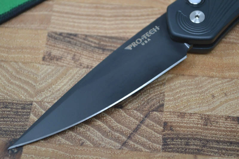 Pro Tech Newport Auto - Black Handle - S35VN Black Blade 2 Pro Tech Newport Auto - Black Handle - S35VN Black Blade - Image 2