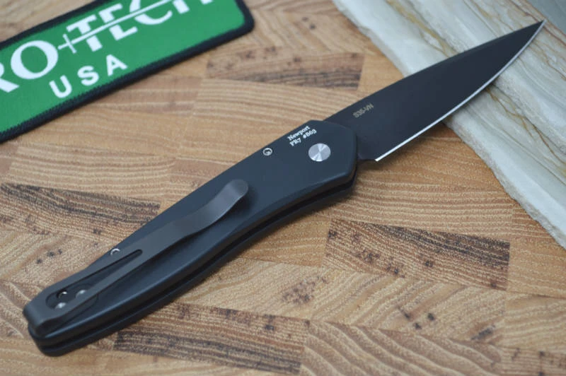 Pro Tech Newport Auto - Black Handle - S35VN Black Blade 3 Pro Tech Newport Auto - Black Handle - S35VN Black Blade - Image 3