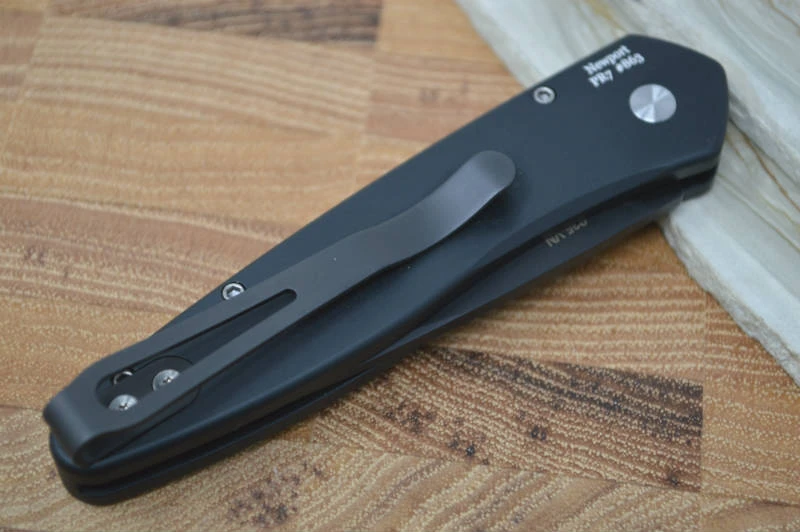 Pro Tech Newport Auto - Black Handle - S35VN Black Blade 5 Pro Tech Newport Auto - Black Handle - S35VN Black Blade - Image 5