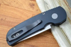 Pro Tech Calmigo Auto - Black Aluminum Handle - Stonewash Plain Edge Blade 2201-SW -Pro-Tech Knives Shop DSC 0301 ae65a5aa 1599 4012 b8c1 b6fc7a892a55