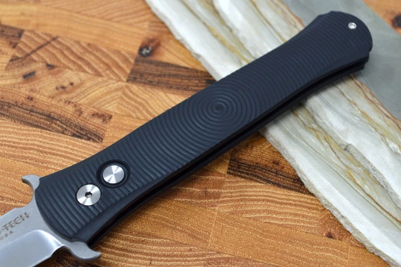 Pro Tech "The Large Don" Auto - Black Patterned Handle - Black 154CM Blade 2 Pro Tech "The Large Don" Auto - Black Patterned Handle - Black 154CM Blade - Image 2