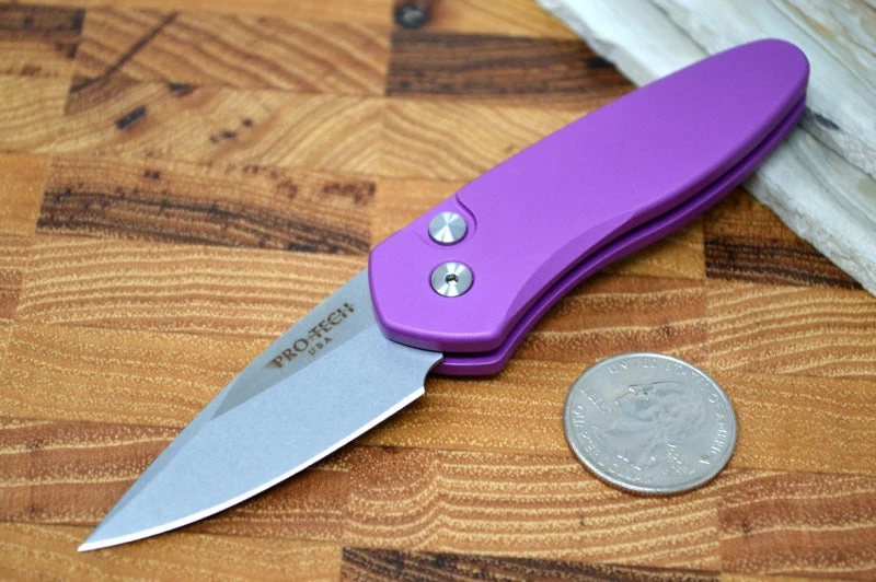 Pro Tech Sprint Auto - Purple Handle - Stonewash S35VN Blade 2 Pro Tech Sprint Auto - Purple Handle - Stonewash S35VN Blade - Image 2