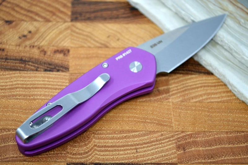 Pro Tech Sprint Auto - Purple Handle - Stonewash S35VN Blade 3 Pro Tech Sprint Auto - Purple Handle - Stonewash S35VN Blade - Image 3