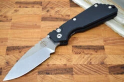 Pro Tech Strider SnG - Black Aluminum Handle / Stonewash Blade 2401