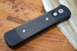 Pro Tech Godson Auto - Black Handle W/ Carbon Fiber Insert - 154CM Blasted Blade 704 -Pro-Tech Knives Shop DSC 0657
