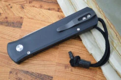 Pro Tech Godson Auto Greg Stevens Design - Black Handle W/ Black Leather Insert 7GSD-10 -Pro-Tech Knives Shop DSC 0691 165f0645 f6a6 495a 8bac 98d465f3353b