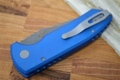 Pro Tech SBR Auto - Blue Handle / Acid Washed Plain Blade LG411-BLUE -Pro-Tech Knives Shop DSC 0903 4841571e 78ca 49d2 ab7c 6a4b7950b82c