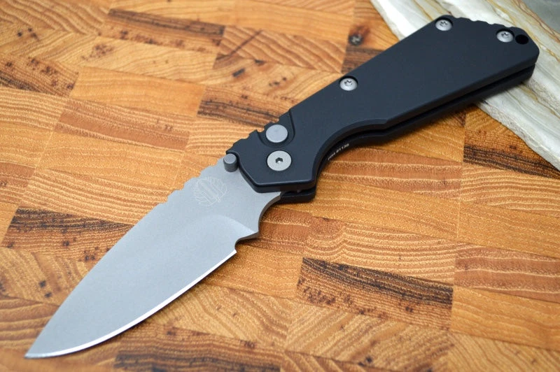 Pro Tech Strider SnG - Black Aluminum Handle / Blasted Blade 2401-B 1 Pro Tech Strider SnG - Black Aluminum Handle / Blasted Blade 2401-B