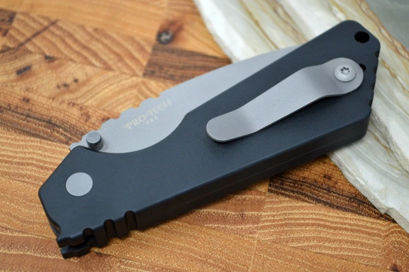 Pro Tech Strider SnG - Black Aluminum Handle / Blasted Blade 2401-B 4 Pro Tech Strider SnG - Black Aluminum Handle / Blasted Blade 2401-B - Image 4