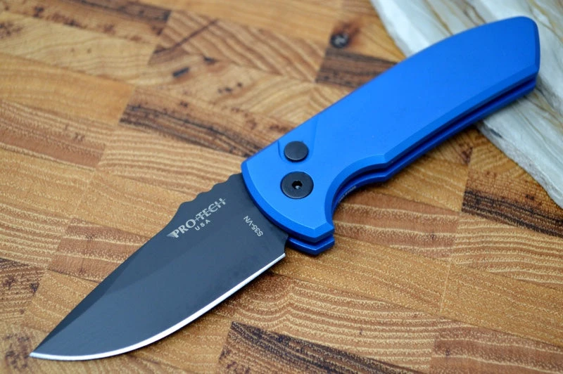 Pro Tech SBR Auto - Blue Handle / Black Plain Blade LG403-BLUE 1 Pro Tech SBR Auto - Blue Handle / Black Plain Blade LG403-BLUE
