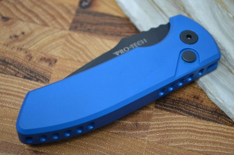 Pro Tech SBR Auto - Blue Handle / Black Plain Blade LG403-BLUE 2 Pro Tech SBR Auto - Blue Handle / Black Plain Blade LG403-BLUE - Image 2