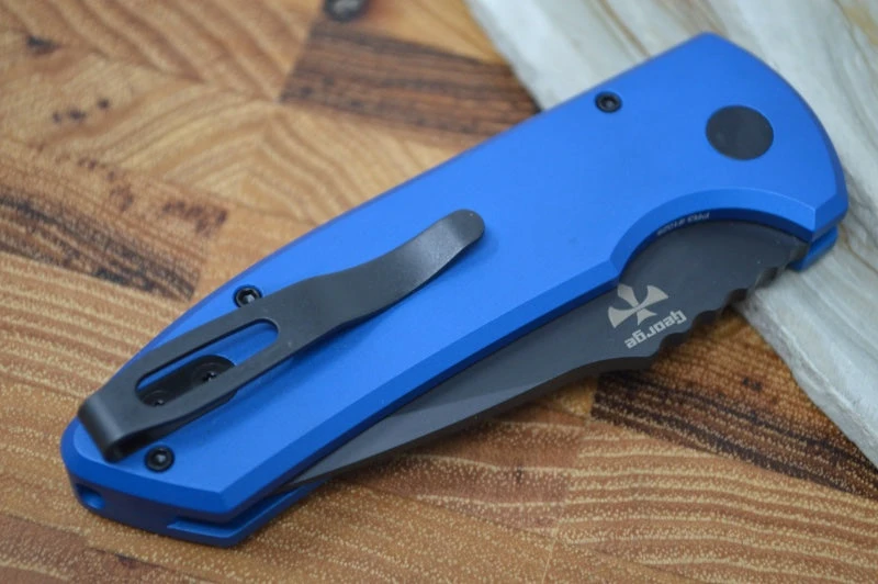 Pro Tech SBR Auto - Blue Handle / Black Plain Blade LG403-BLUE 3 Pro Tech SBR Auto - Blue Handle / Black Plain Blade LG403-BLUE - Image 3