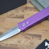 Pro Tech Godson Auto - Purple Handle - Satin Plain Edge Blade