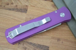 Pro Tech Godson Auto - Purple Handle - Satin Plain Edge Blade -Pro-Tech Knives Shop DSC 2895