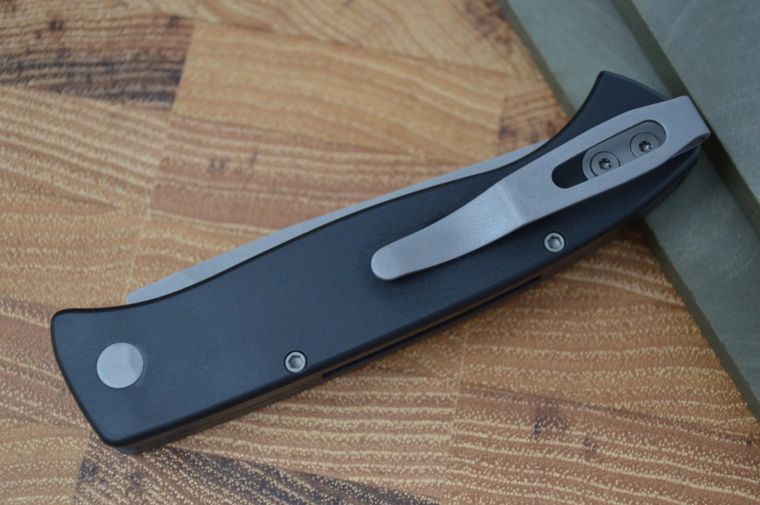 Pro Tech Small Brend Auto - Black Handle - Blasted Plain Edge Blade 5 Pro Tech Small Brend Auto - Black Handle - Blasted Plain Edge Blade - Image 5