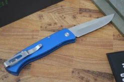 Pro Tech Small Brend Auto - Blue Handle - Satin Plain Edge Blade 5 Pro Tech Small Brend Auto - Blue Handle - Satin Plain Edge Blade -Pro-Tech Knives Shop DSC 2902