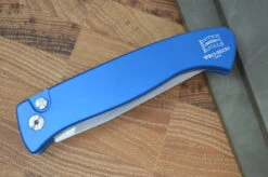 Pro Tech Small Brend Auto - Blue Handle - Satin Plain Edge Blade 6 Pro Tech Small Brend Auto - Blue Handle - Satin Plain Edge Blade -Pro-Tech Knives Shop DSC 2903