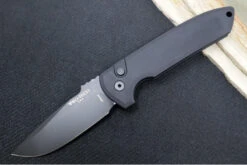 Pro Tech Rockeye Auto - Black Aluminum Handle / Black DLC CPM-D2 Blade LG303-D2