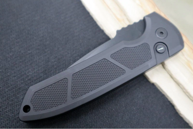 Pro Tech Rockeye OPERATOR Auto - Black Aluminum Handle / Tritium Push Button / Black CPM-D2 Blade LG303-D2OPERATOR 3 Pro Tech Rockeye OPERATOR Auto - Black Aluminum Handle / Tritium Push Button / Black CPM-D2 Blade LG303-D2OPERATOR - Image 3