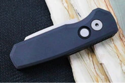 Pro Tech Runt Auto - Black Aluminum Handle / Stonewashed Reverse Tanto Blade / CPM-20CV Steel R5201 -Pro-Tech Knives Shop IMG 0933