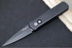 Pro Tech Godson Auto - Black Handle - 154CM Black Blade 721