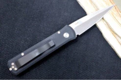 Pro Tech Godson Auto Limited - Black Anodized Aluminum Handle / Satin Finish / CPM-154 Blade / Pearl Inlay Push Button 721-LTD -Pro-Tech Knives Shop IMG 1033 39b72b64 59be 46be b905 202f1cbf83d3