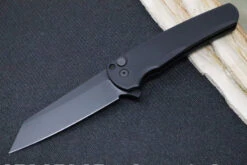 Pro Tech Malibu Flipper - 20CV Steel / Reverse Tanto In Black DLC Finsh / Black Aluminum Handle 5203