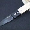 Pro Tech Godson Auto - Black Handle W/ Ivory Micarta Insert - 154CM Black Blade 752