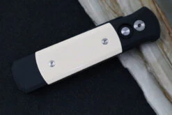 Pro Tech Godson Auto - Black Handle W/ Ivory Micarta Insert - 154CM Black Blade 752 -Pro-Tech Knives Shop IMG 1613