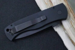 Pro Tech Emerson Operator Auto - Black Anodized Aluminum Handle / Black Finished Tanto Blade / CPM-154CM Steel / Tritium Push Button E7T-OPERATOR -Pro-Tech Knives Shop IMG 1630