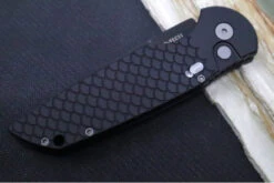 Pro Tech Tactical Response 3 Auto Military Issue - Black Anodized Aluminum Handle / Fish Scales Texture / Black BladeSteel Safety TR-3-X1-M 6 Pro Tech Tactical Response 3 Auto Military Issue - Black Anodized Aluminum Handle / Fish Scales Texture / Black BladeSteel Safety TR-3-X1-M -Pro-Tech Knives Shop IMG 1771