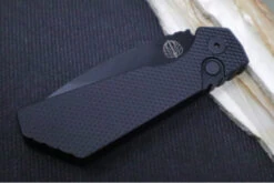 Pro Tech Strider PT+ Auto - Textured Black Anodized Aluminum Handle / Black DLC Finish / Magnacut Steel PT207 -Pro-Tech Knives Shop IMG 2176 a131217e 3cbb 4ef5 beed d2c2b29ca61f
