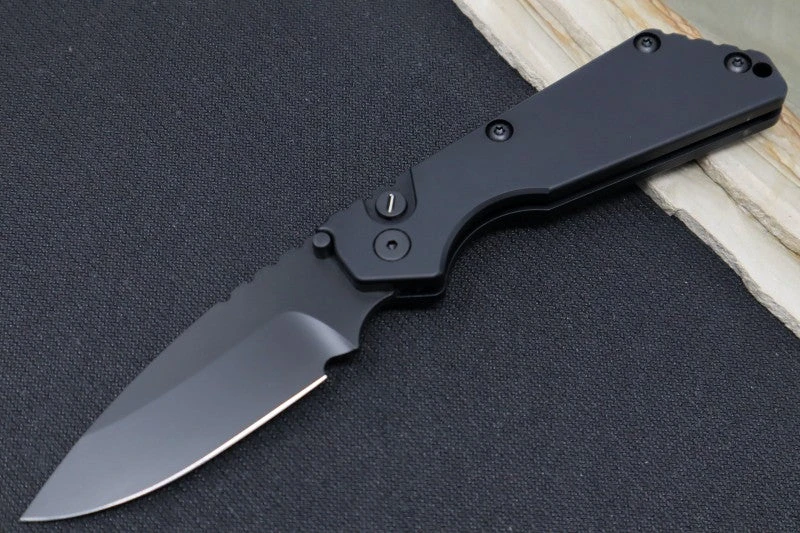 Pro Tech Strider SnG Operator - Black Aluminum Handle / Black Blade / Tritium Push Button 2403-OP 1 Pro Tech Strider SnG Operator - Black Aluminum Handle / Black Blade / Tritium Push Button 2403-OP