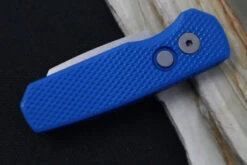 Pro-Tech Runt Auto - Blue Textured Aluminum Handle / Stonewashed Reverse Tanto Blade / CPM-20CV Steel R5205-BLUE 6 Pro-Tech Runt Auto - Blue Textured Aluminum Handle / Stonewashed Reverse Tanto Blade / CPM-20CV Steel R5205-BLUE -Pro-Tech Knives Shop IMG 2983