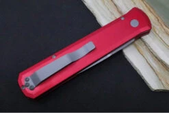 Pro Tech Godfather Auto - Red Anodized Aluminum Handle / Blasted Bead Blade 920-Red -Pro-Tech Knives Shop IMG 3241 580882ba 9c05 4c7a bfe6 a3e61e2243e8
