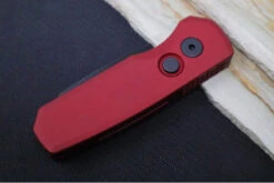 Pro Tech Runt Auto - Dark Red Aluminum Handle / Black DLC Reverse Tanto Blade / Magnacut Steel R5303-RED -Pro-Tech Knives Shop IMG 3245