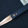 Pro Tech Godson Auto - Black Handle - 154CM Rose Gold Blade 721-RG