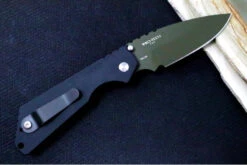 Pro Tech Strider SnG NWK Exclusive - OD Green Cerakoted Blade / 154CM / Black Aluminum Handle / Black DLC Titanium Clip 10 Pro Tech Strider SnG NWK Exclusive - OD Green Cerakoted Blade / 154CM / Black Aluminum Handle / Black DLC Titanium Clip -Pro-Tech Knives Shop IMG 5687