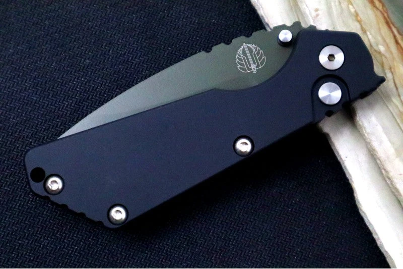 Pro Tech Strider SnG NWK Exclusive - OD Green Cerakoted Blade / 154CM / Black Aluminum Handle / Black DLC Titanium Clip 5 Pro Tech Strider SnG NWK Exclusive - OD Green Cerakoted Blade / 154CM / Black Aluminum Handle / Black DLC Titanium Clip - Image 5